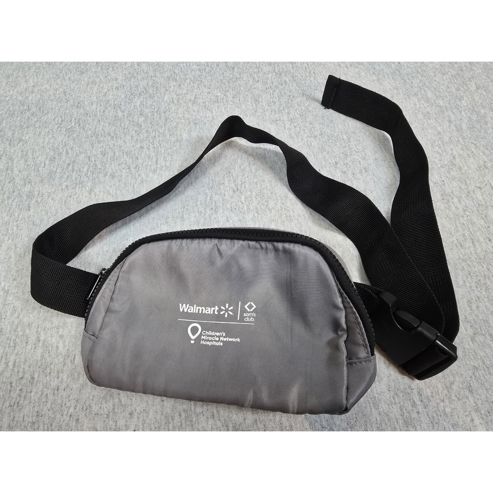 grey Children's Miracle Network Hospitals promotional belt bag with Walmart and